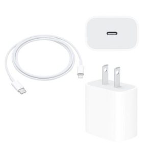 Fast Charger Bundle – Type-C to Lightning Cable (1m) + 20W Adapter for iPhone. iPad