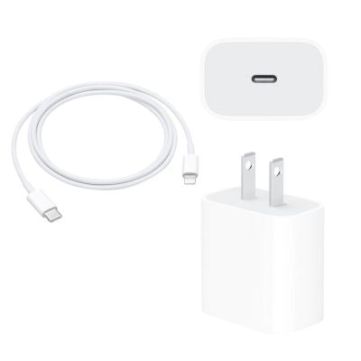 Fast Charger Bundle - Type-C to Lightning Cable (1m) + 20W Adapter for iPhone. iPad